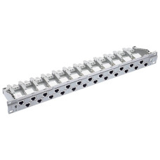 Патч панел 24xRJ45 Real 10 - екраниран Cat.6, 19" 1U, зареден