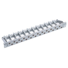 Патч панел 24xRJ45 екраниран Cat.5e, 19" 1U, зареден