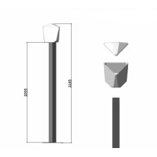 Комплект пилон и PVC глава за монтаж на до 3 камери, височина: 2000mm, 3F180SET2MT