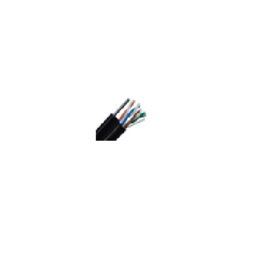 Кабел FTP CAT 5E с носещо въже, 4Pair 0.51mm, CU, Black PE Outdoor  XD-1004-2-M