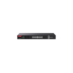 Суич 18GE+2SFP Ethernet Unmanaged с 16-Port PoE