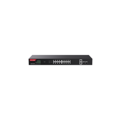 Суич 18GE+2SFP Ethernet Unmanaged с 16-Port PoE