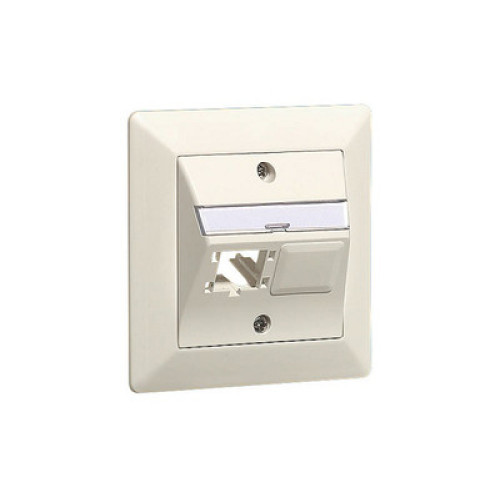 Розетка FM 88x88 mm 2x1 порта, незаредена, вграден монтаж, IP20