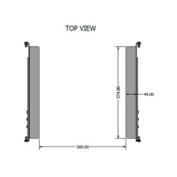 19” 1U Телескопични монтажни шини 374x44 mm, MR.LDS4060.ZN