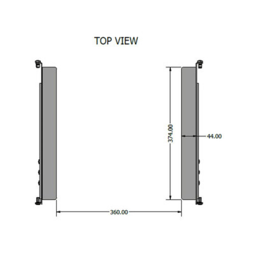 19” 1U Телескопични монтажни шини 374x44 mm, MR.LDS4060.ZN
