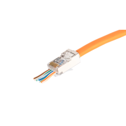 RJ45/8P8C конектор STP / Cat.5e, pass-through 24-26 AWG, 100 MHz RJ45/8P8C конектор STP / Cat.5e, pass-through 24-26 AWG, 100 MHz