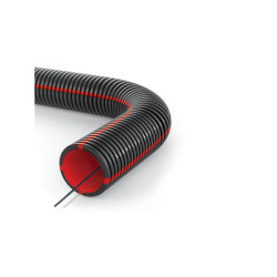 Двуслойна HDPE гофрирана тръба за подземно полагане с кабелен водач Ø75, GEONFLEX N750 Ф75