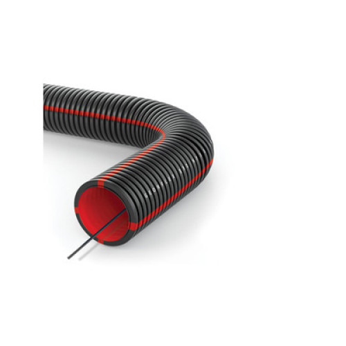 Двуслойна HDPE гофрирана тръба за подземно полагане с кабелен водач Ø75, GEONFLEX N750 Ф75