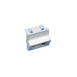 Розетка - модул 2x1 порта, 45mm x 45mm, за инсталация в кутии или каб.к