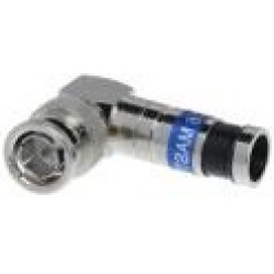 L-образен компресионен конектор BNC за RG6 BNC-RG6-L-CMPS
