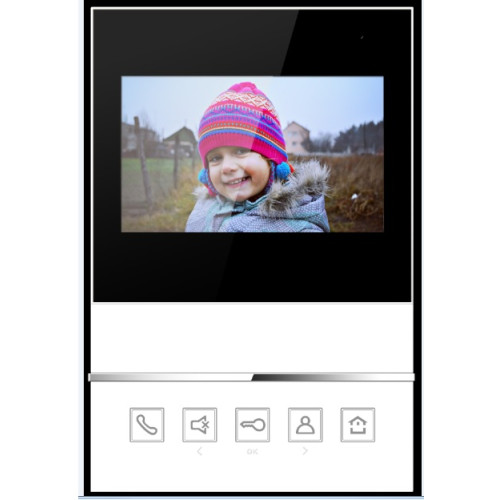 Вътрешно домофонно тяло с 4.3” TFT LCD дисплей, T-IS04-W