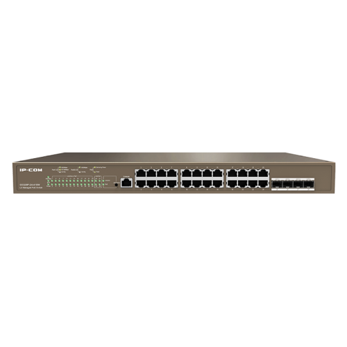 24 портов Layer 3 PoE суич, G5328P-24-410W