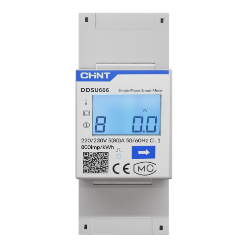 Еднофазен мерител 1P2W. Точност Class 1.0, DDSU666