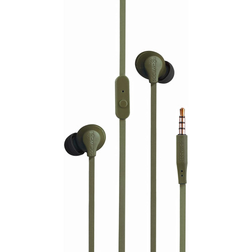 Слушалки Sportline 3.5mm Wired тапи/ Army Green Слушалки Sportline 3.5mm Wired тапи/ Army Green