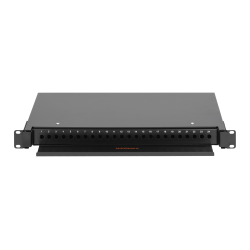 NIKOMAX Оптичен пач панел 19” 1U за 24 FC / ST, NMF-RP24FC-TS-P-1U-BK