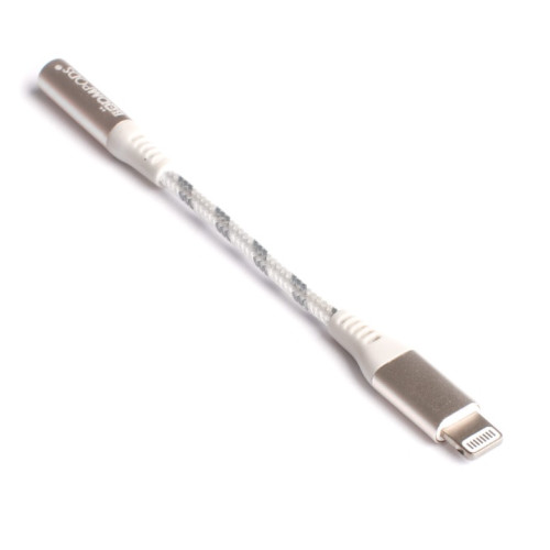 Преходник Aux Audio 3.5мм към Lightning/Jack Titanium